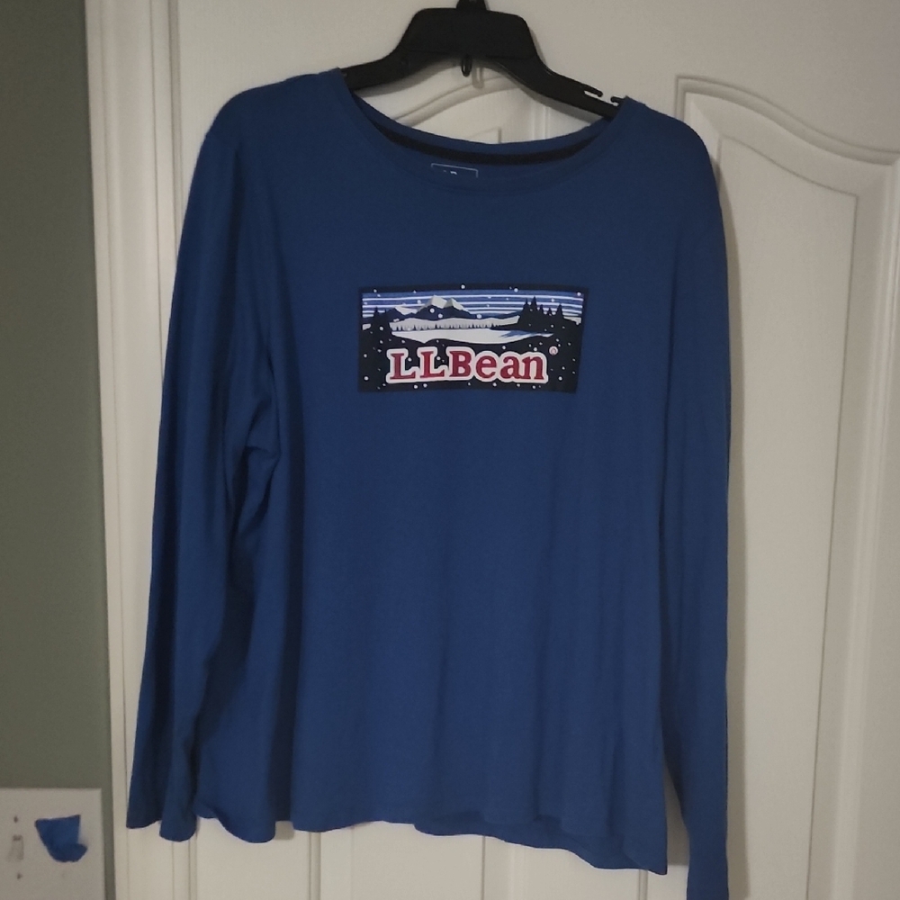 LLBean Blue Long Sleeve Shirt